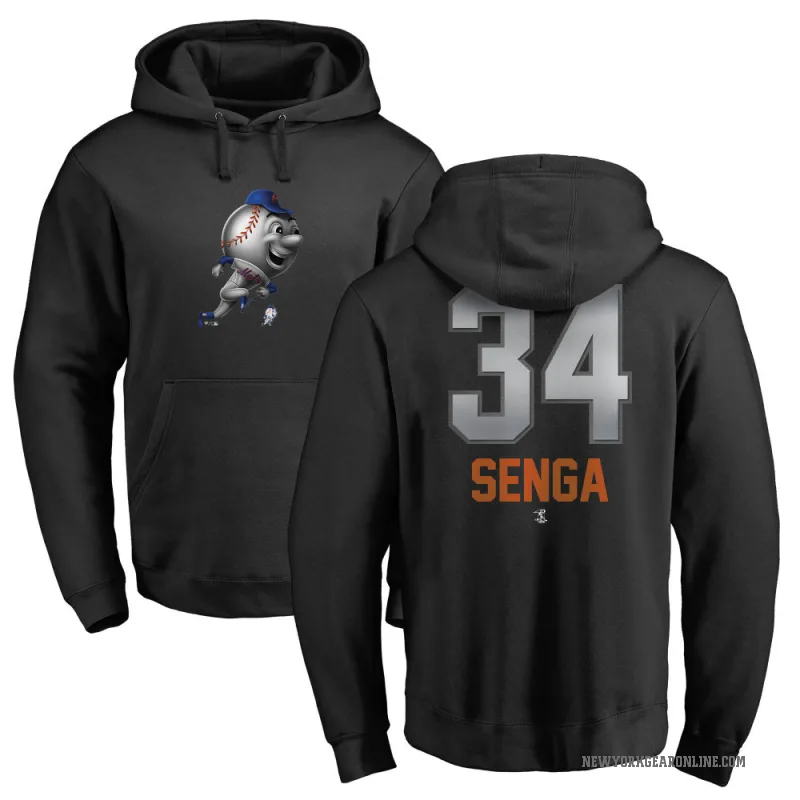 Kodai Senga Youth Black New York Mets Branded Midnight Mascot Pullover Hoodie -