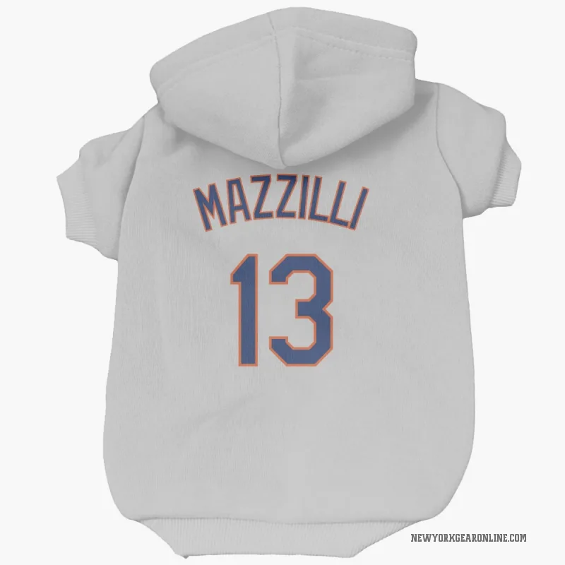 Lee Mazzilli  Gray New York Mets  Cat & Dog Pet Hoodie