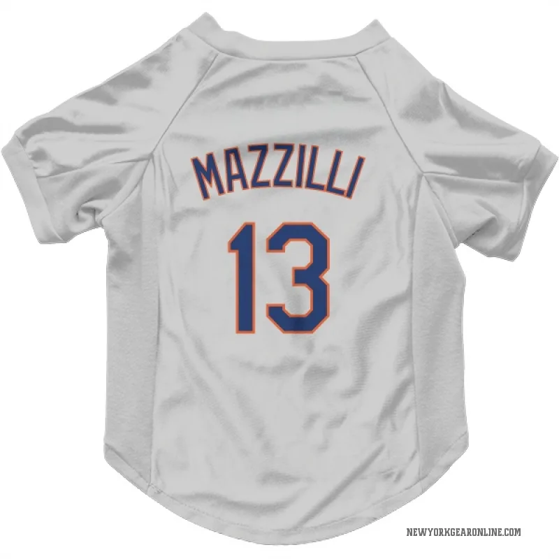 Lee Mazzilli  Gray New York Mets  Cat & Dog Pet Jersey