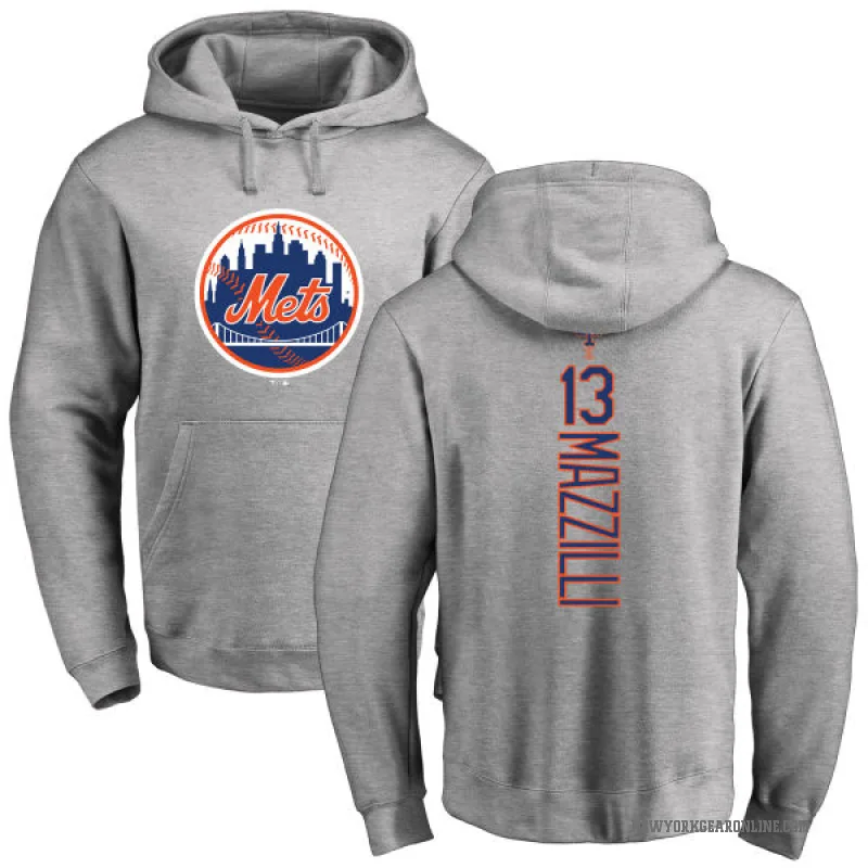 Lee Mazzilli Youth New York Mets Ash Backer Pullover Hoodie