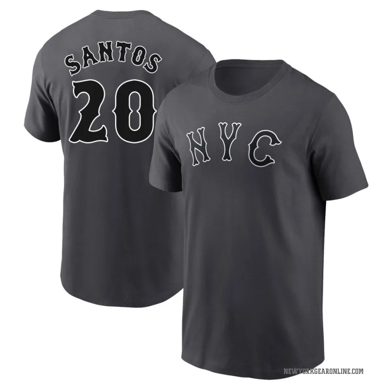 Luis De Los Santos Men's New York Mets Graphite 2024 City Connect Fuse T-Shirt