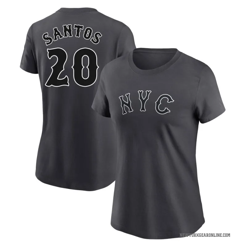 Luis De Los Santos Women's New York Mets Graphite 2024 City Connect Fuse T-Shirt