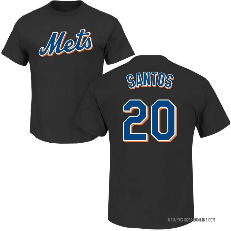 Luis De Los Santos Youth Black New York Mets Roster T-Shirt -