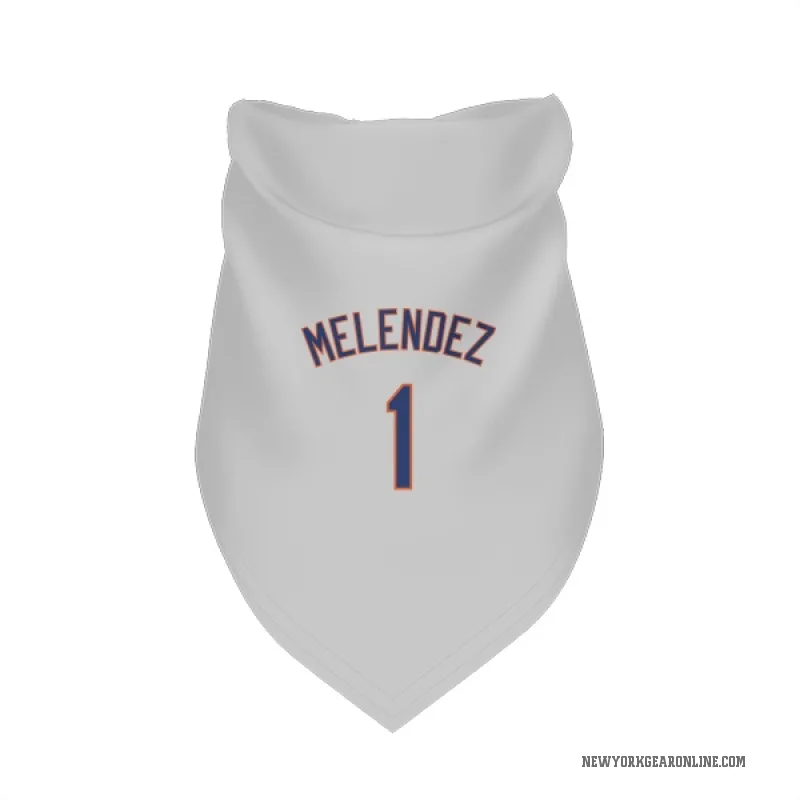 MJ Melendez  Gray New York Mets  Cat & Dog Pet Bandana