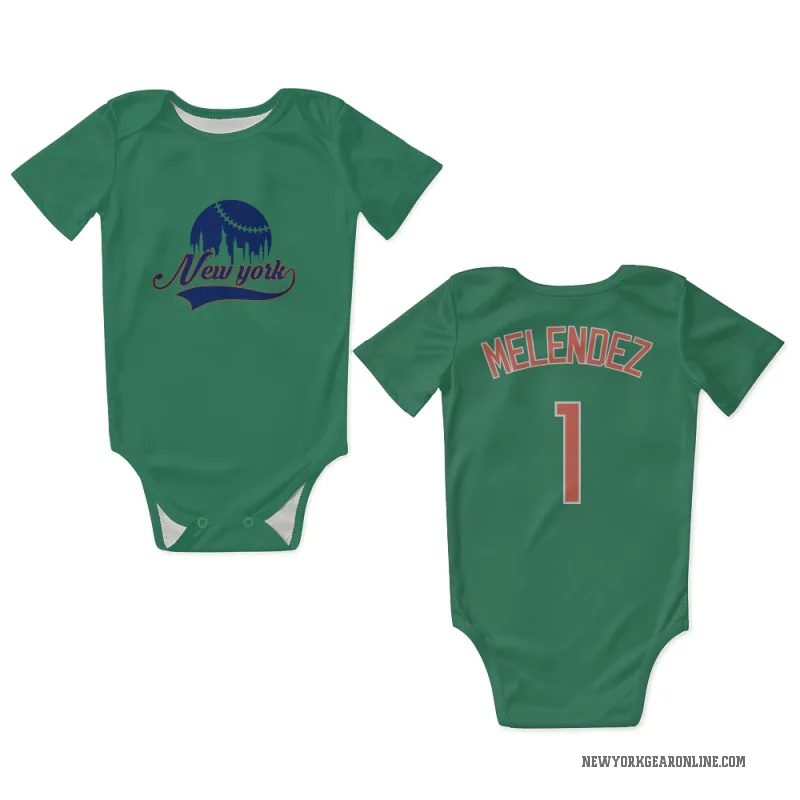 MJ Melendez  Green New York Mets  Newborn & Infant Bodysuit