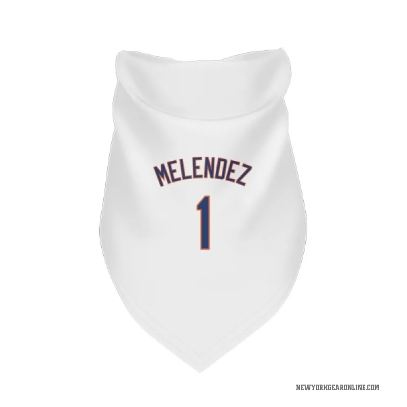 MJ Melendez  White New York Mets  Cat & Dog Pet Bandana
