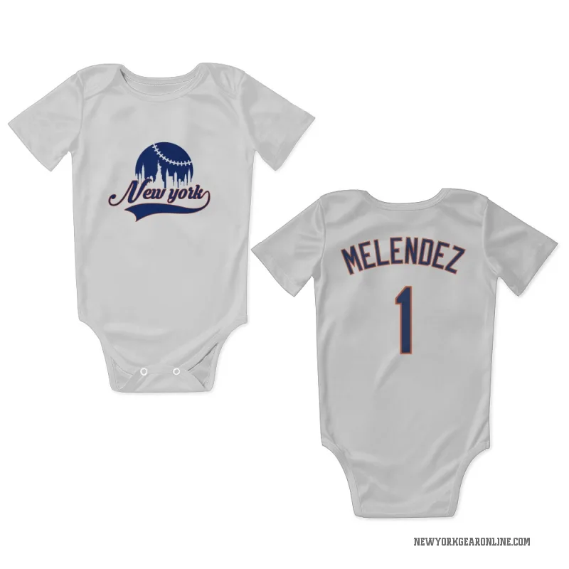 MJ Melendez  White New York Mets  Newborn & Infant Bodysuit