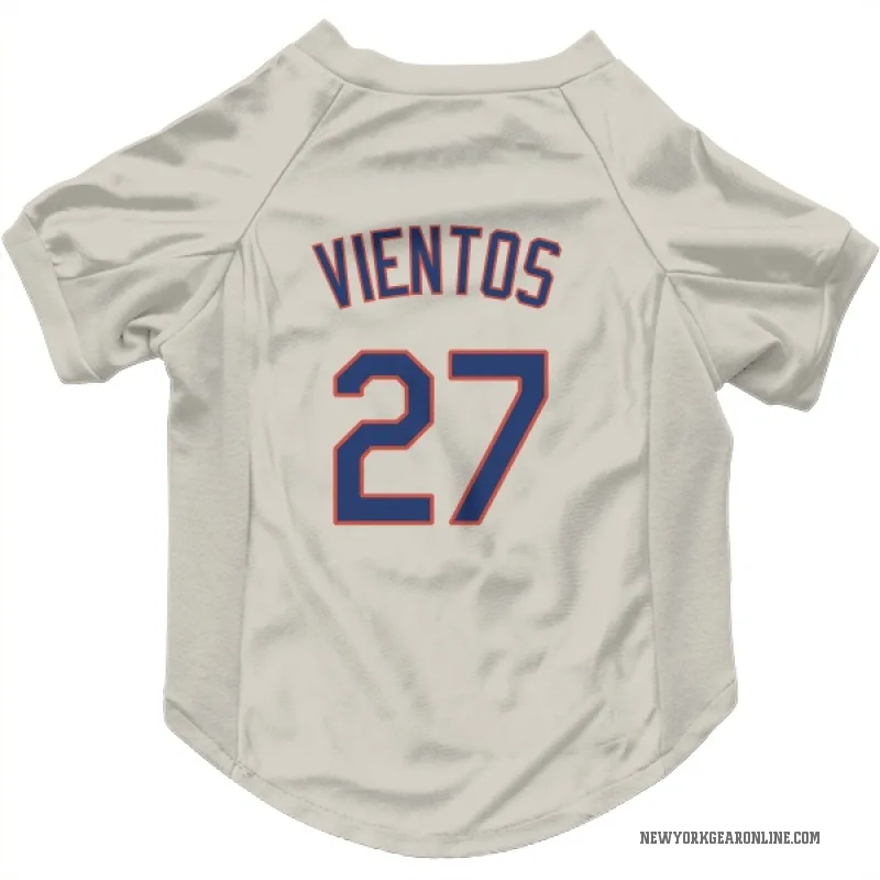 Mark Vientos  Cream New York Mets  Cat & Dog Pet Jersey