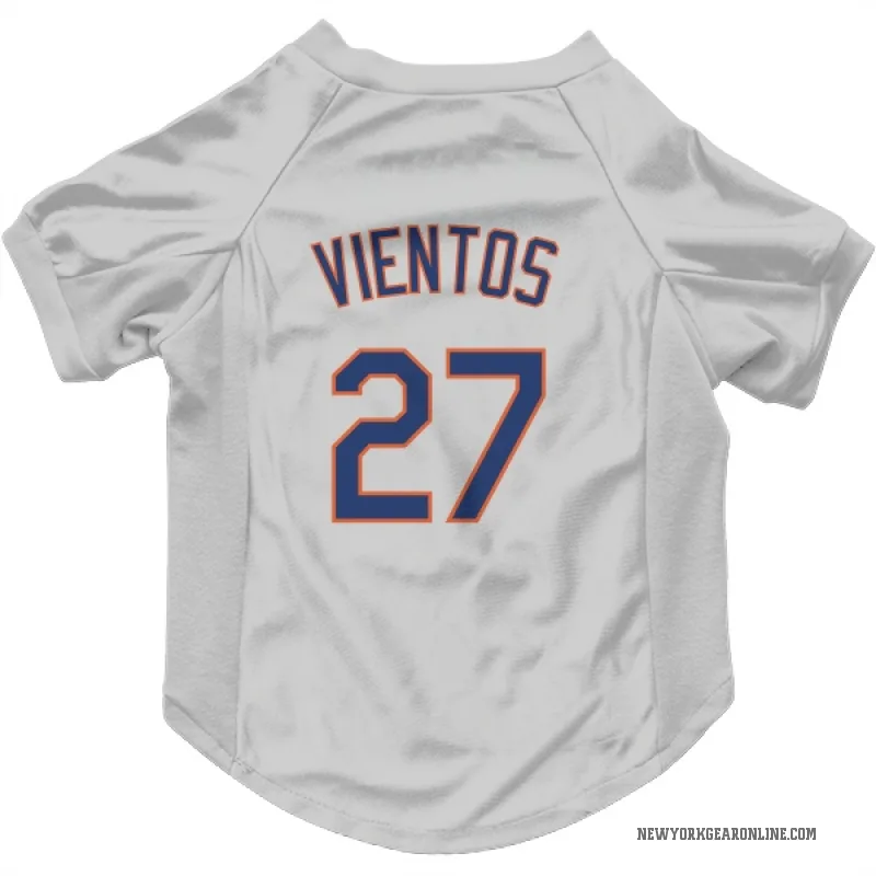 Mark Vientos  Gray New York Mets  Cat & Dog Pet Jersey