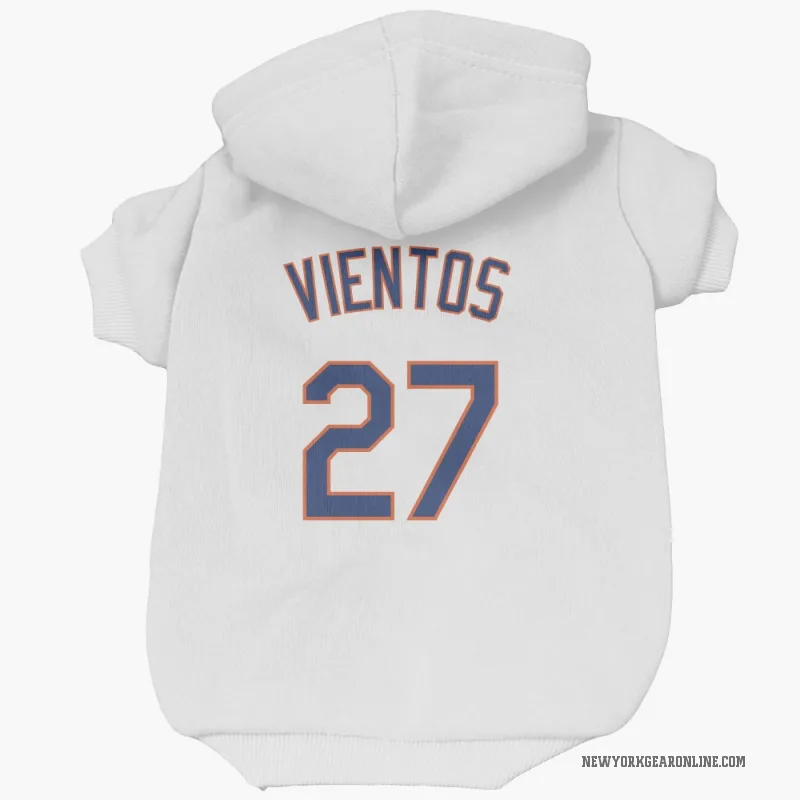Mark Vientos  White New York Mets  Cat & Dog Pet Hoodie