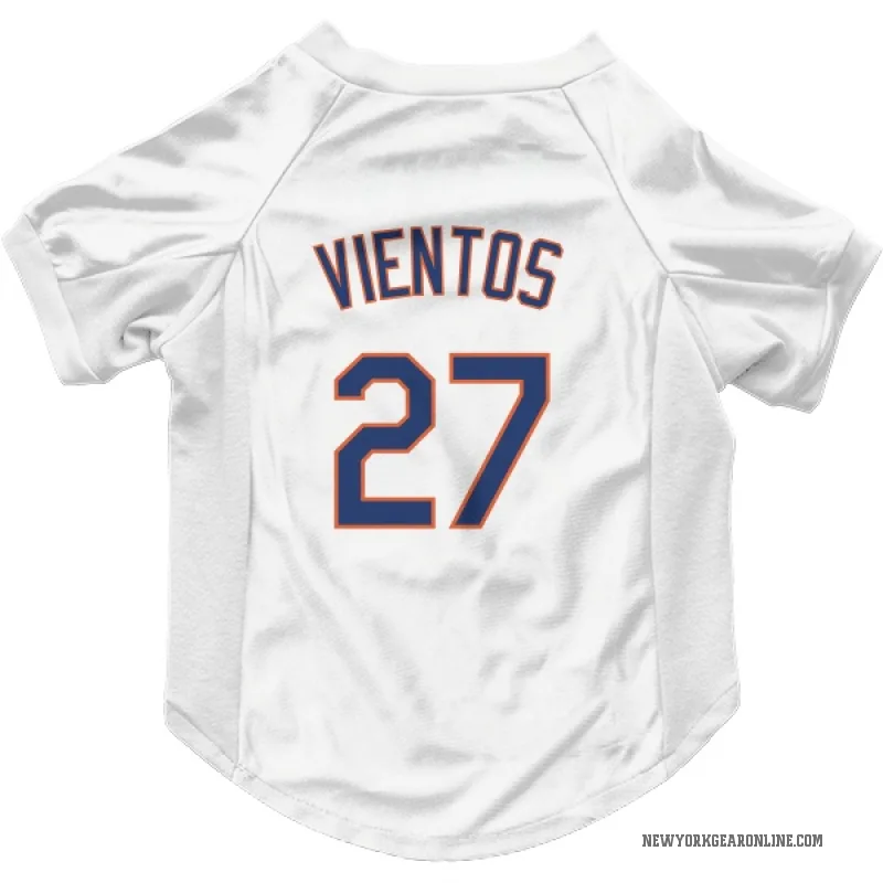 Mark Vientos  White New York Mets  Cat & Dog Pet Jersey