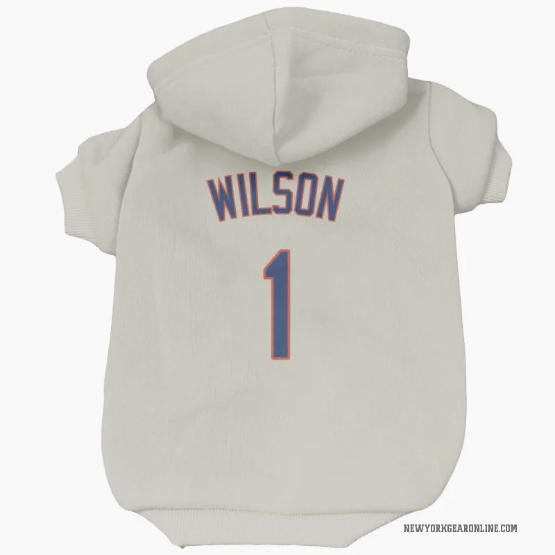 Mookie Wilson  Cream New York Mets  Cat & Dog Pet Hoodie