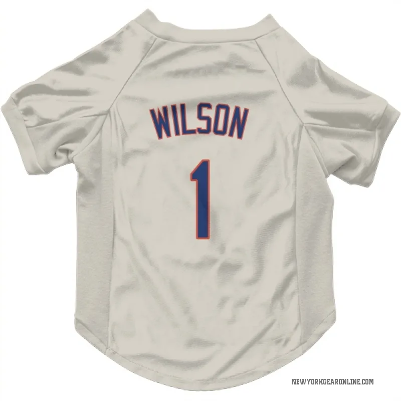 Mookie Wilson  Cream New York Mets  Cat & Dog Pet Jersey