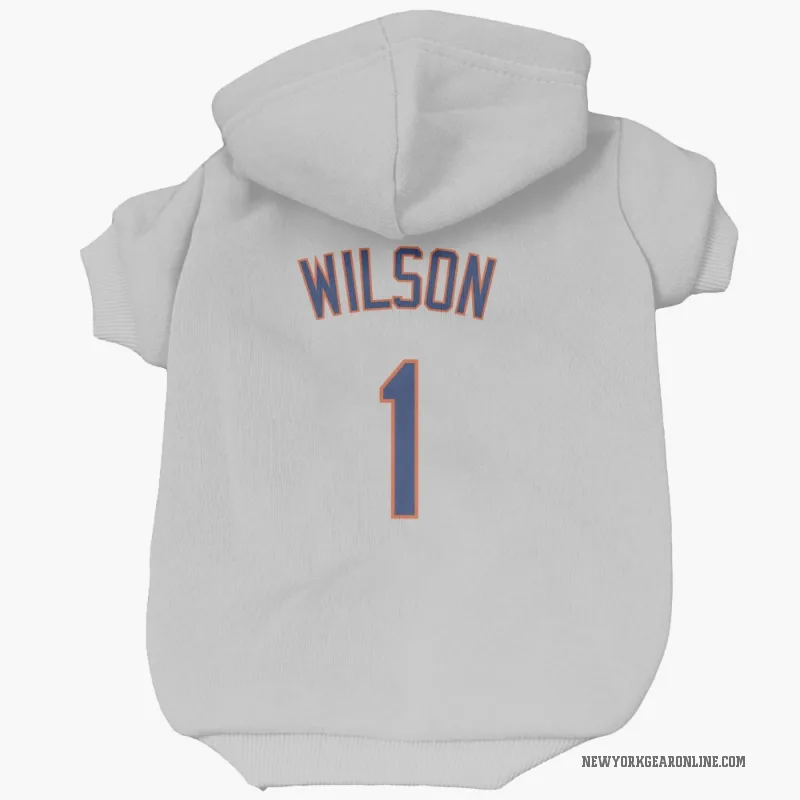 Mookie Wilson  Gray New York Mets  Cat & Dog Pet Hoodie