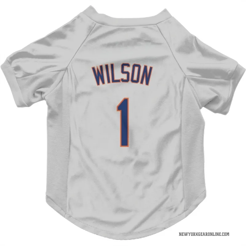 Mookie Wilson  Gray New York Mets  Cat & Dog Pet Jersey