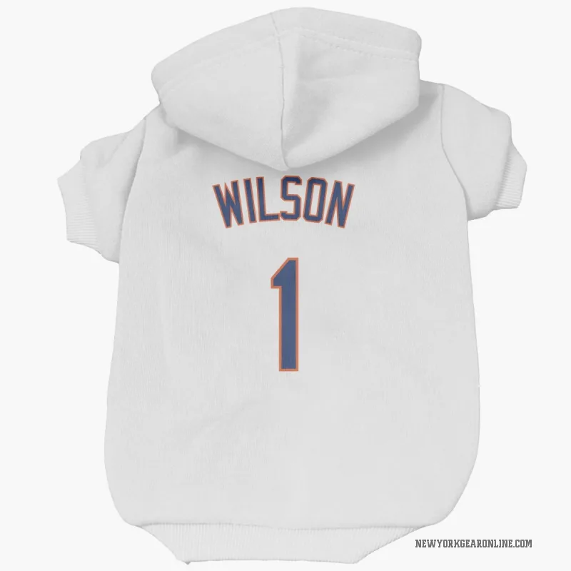 Mookie Wilson  White New York Mets  Cat & Dog Pet Hoodie