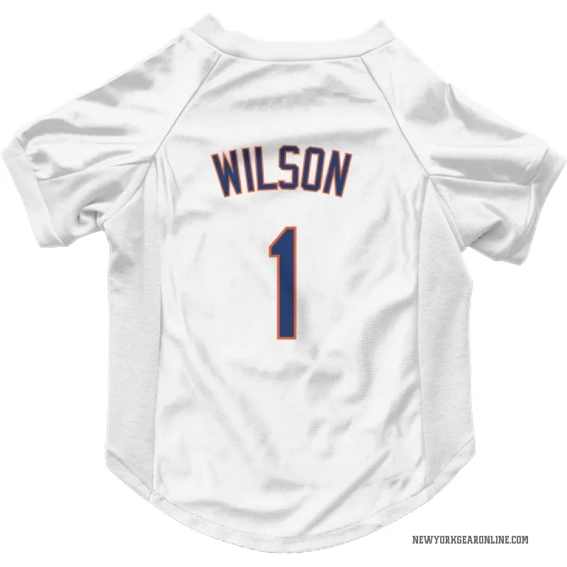Mookie Wilson  White New York Mets  Cat & Dog Pet Jersey