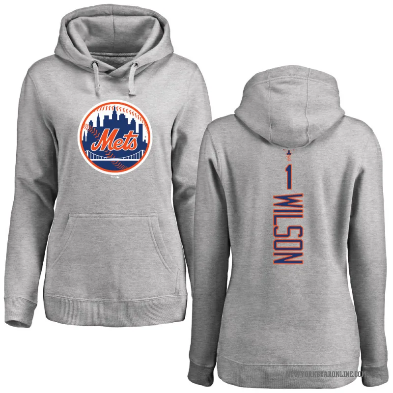 Mookie Wilson Women's New York Mets Ash Backer Pullover Hoodie