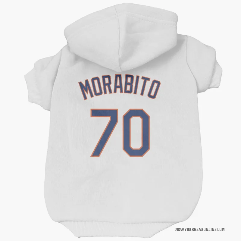 Nick Morabito  White New York Mets  Cat & Dog Pet Hoodie