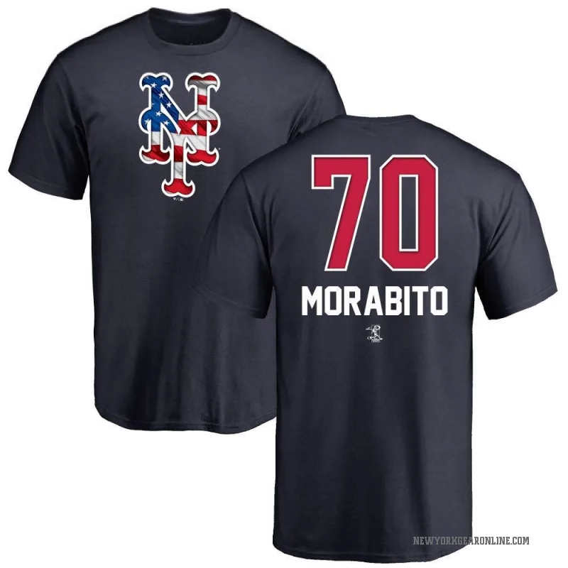 Nick Morabito Youth Navy New York Mets Name and Number Banner Wave T-Shirt -
