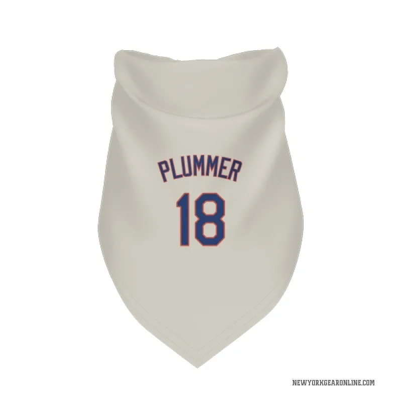 Nick Plummer  Cream New York Mets  Cat & Dog Pet Bandana