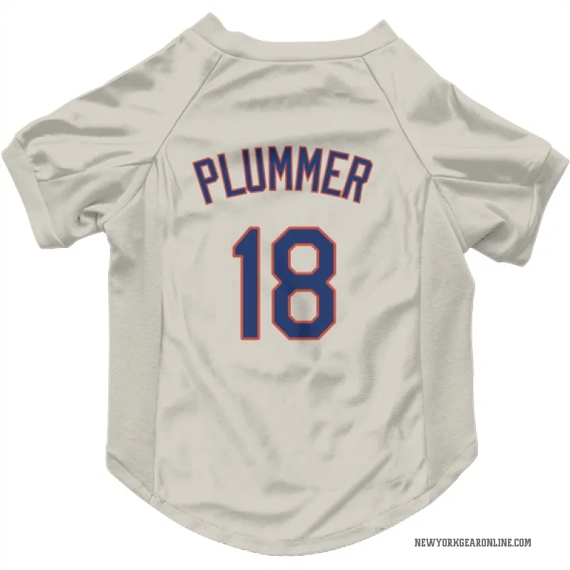 Nick Plummer  Cream New York Mets  Cat & Dog Pet Jersey