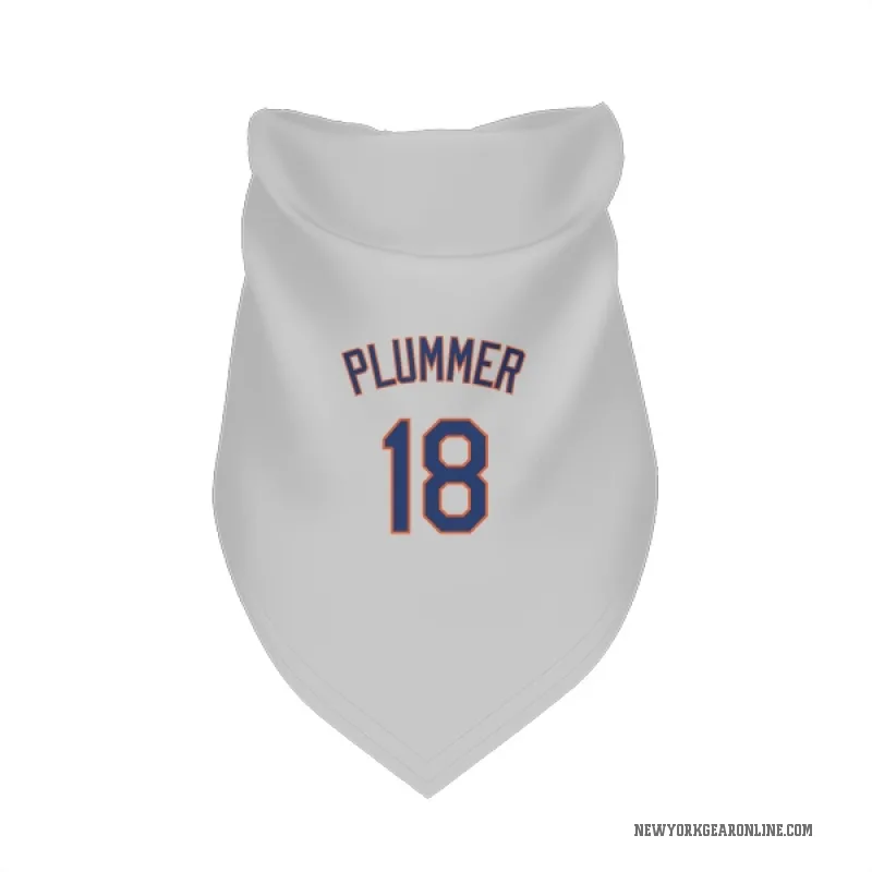 Nick Plummer  Gray New York Mets  Cat & Dog Pet Bandana