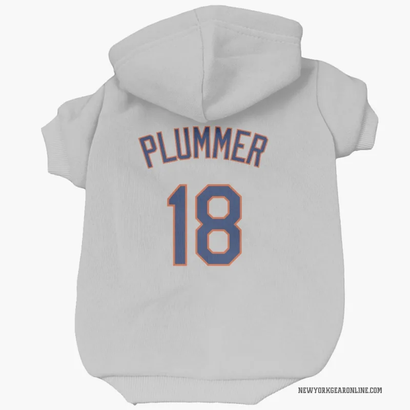 Nick Plummer  Gray New York Mets  Cat & Dog Pet Hoodie