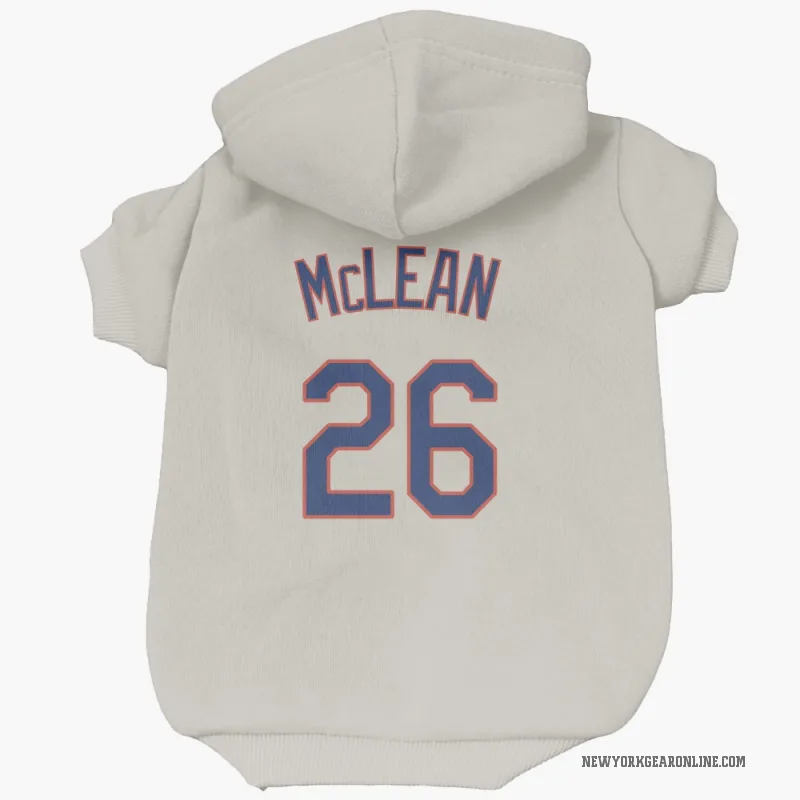 Nolan McLean  Cream New York Mets  Cat & Dog Pet Hoodie