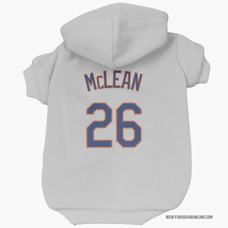 Nolan McLean  Gray New York Mets  Cat & Dog Pet Hoodie