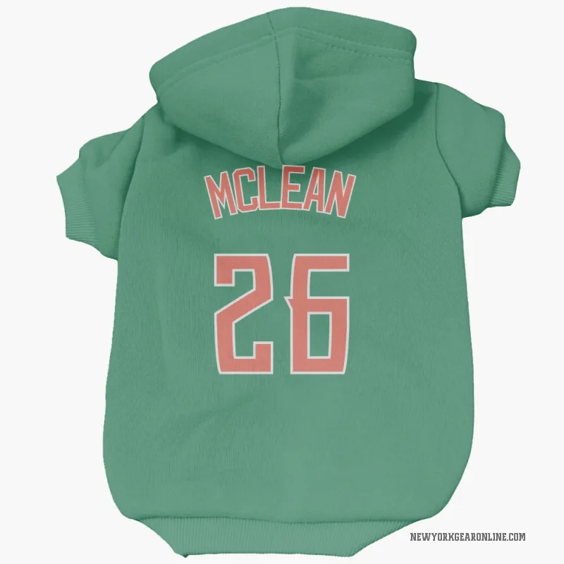 Nolan McLean  Green New York Mets  Cat & Dog Pet Hoodie