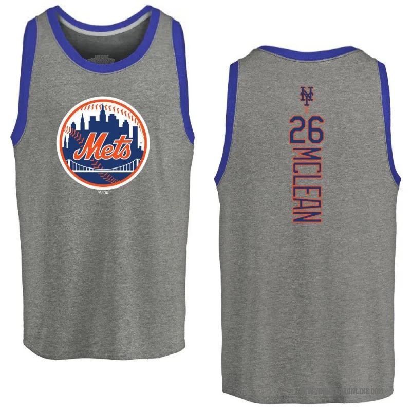 Nolan McLean Men's Ash New York Mets Backer Tank Top -