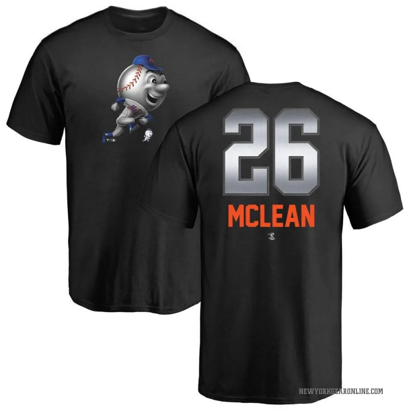 Nolan McLean Men's Black New York Mets Midnight Mascot T-Shirt -
