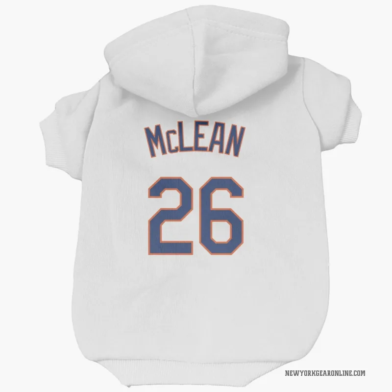 Nolan McLean  White New York Mets  Cat & Dog Pet Hoodie
