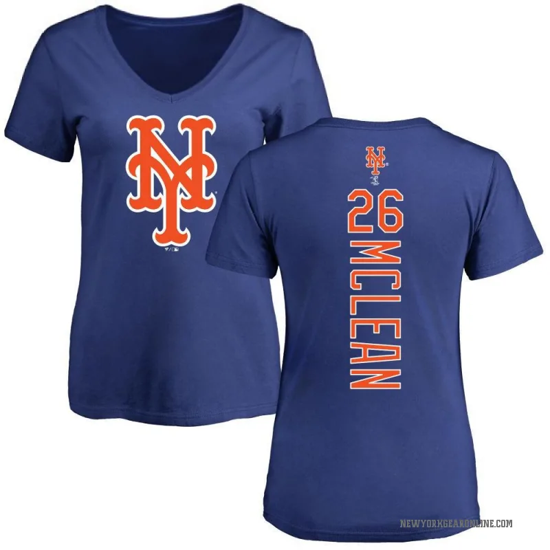 Nolan McLean Women's Royal New York Mets Backer Slim Fit T-Shirt -
