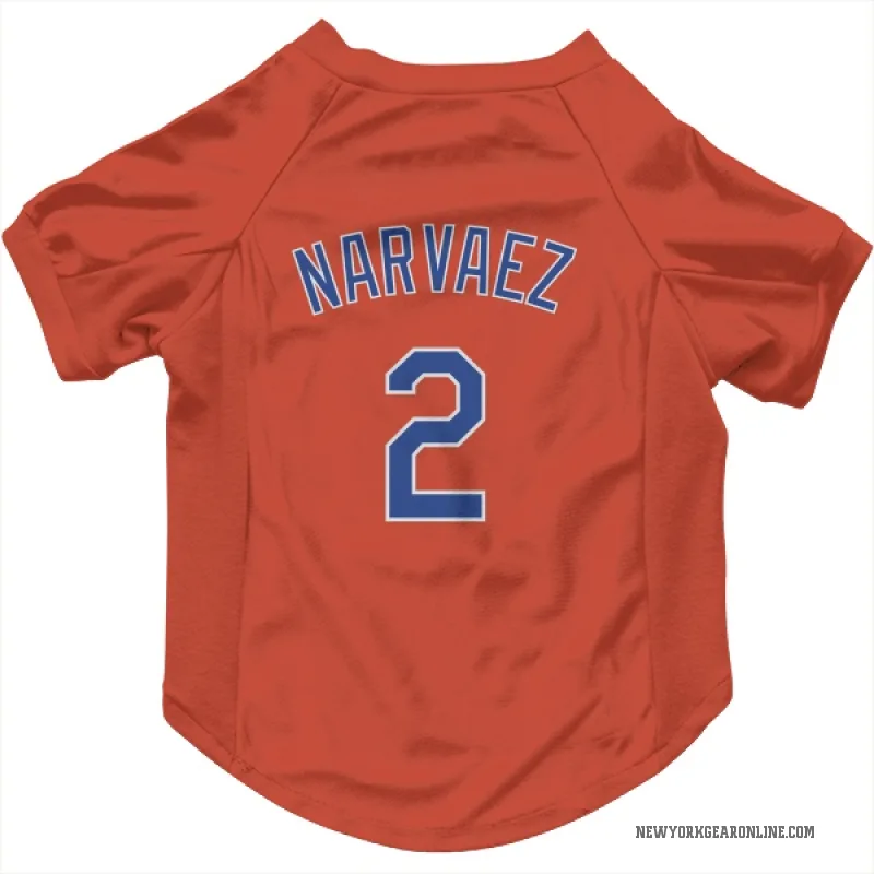 Omar Narvaez  Black New York Mets  Cat & Dog Pet Jersey