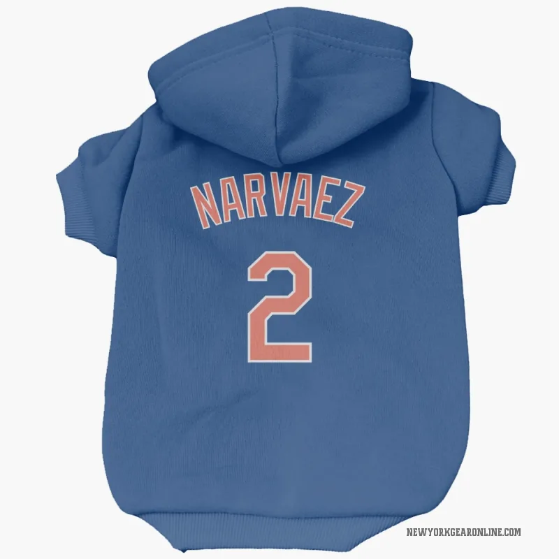 Omar Narvaez  Royal New York Mets  Cat & Dog Pet Hoodie