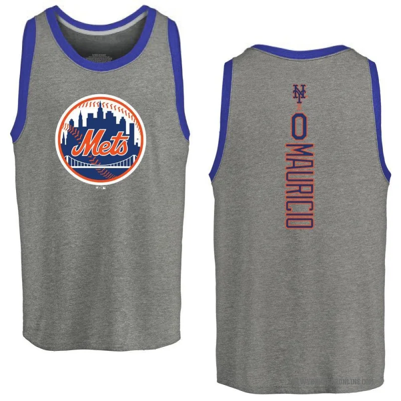 Ronny Mauricio Men's Ash New York Mets Backer Tank Top -