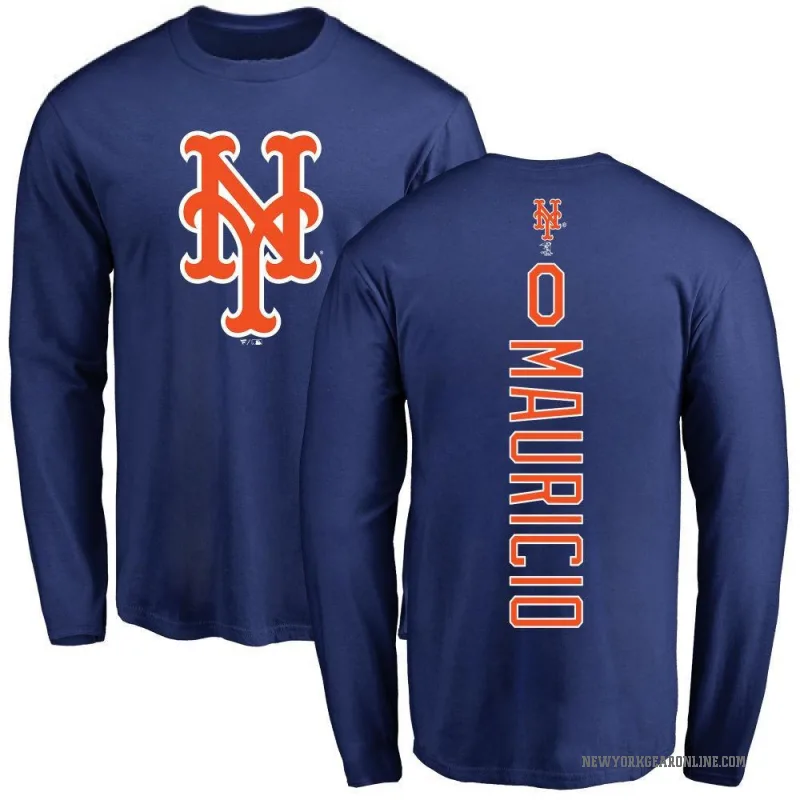 Ronny Mauricio Men's Royal New York Mets Backer Long Sleeve T-Shirt -