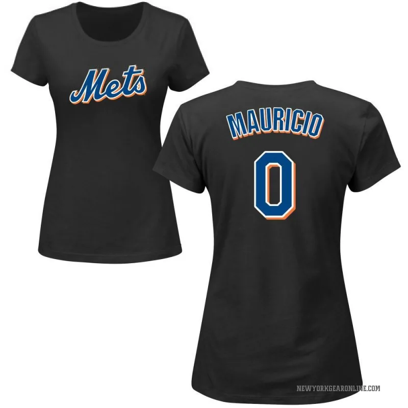 Ronny Mauricio Women's Black New York Mets Roster T-Shirt -