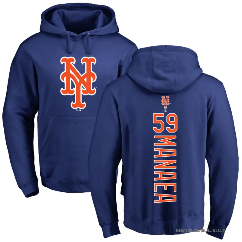 Sean Manaea Youth Royal New York Mets Backer Pullover Hoodie