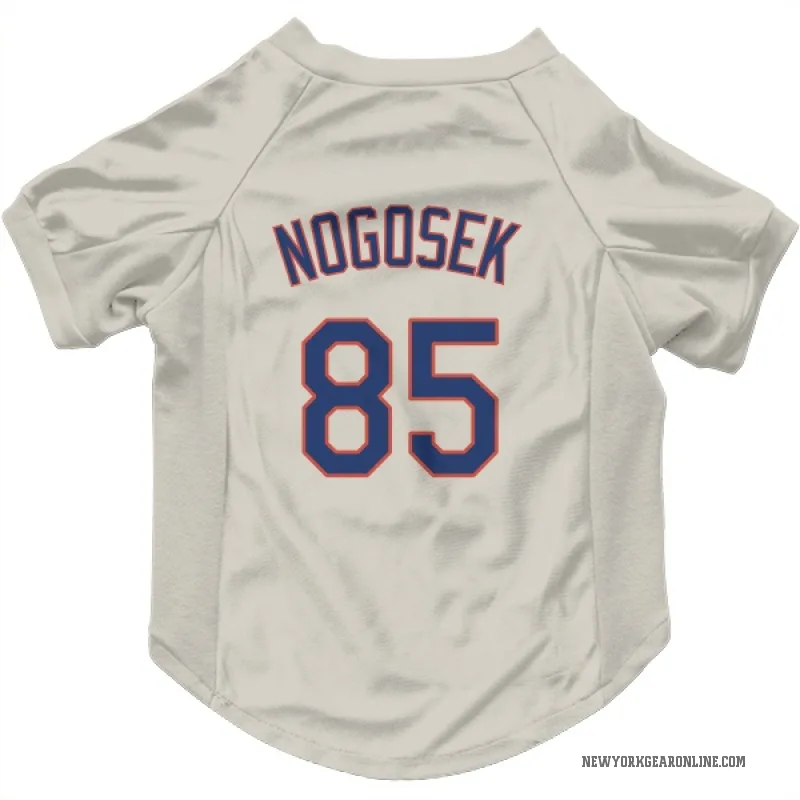 Stephen Nogosek  Cream New York Mets  Cat & Dog Pet Jersey