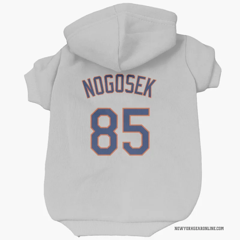 Stephen Nogosek  Gray New York Mets  Cat & Dog Pet Hoodie