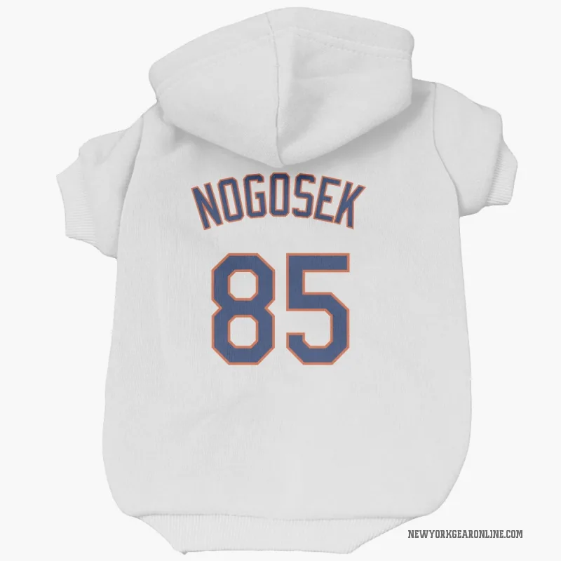 Stephen Nogosek  White New York Mets  Cat & Dog Pet Hoodie
