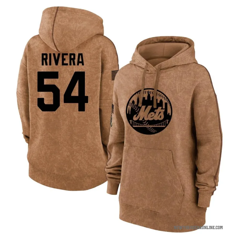 T.J. Rivera Women's Brown New York Mets 2023 Salute to Service Pullover Hoodie