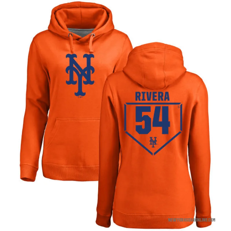 T.J. Rivera Women's Orange New York Mets Branded RBI Pullover Hoodie -