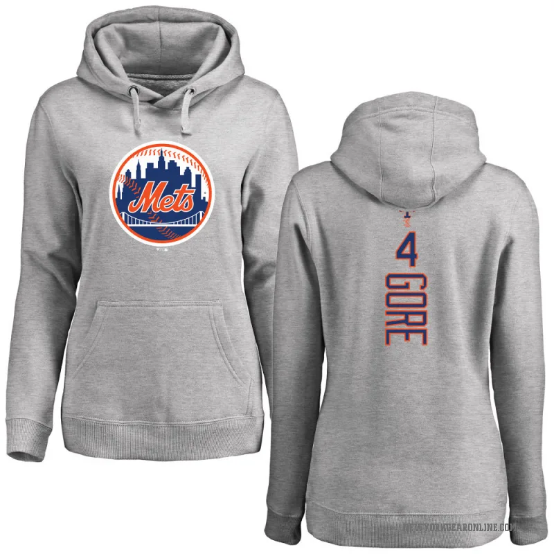 Terrance Gore Women's New York Mets Ash Backer Pullover Hoodie