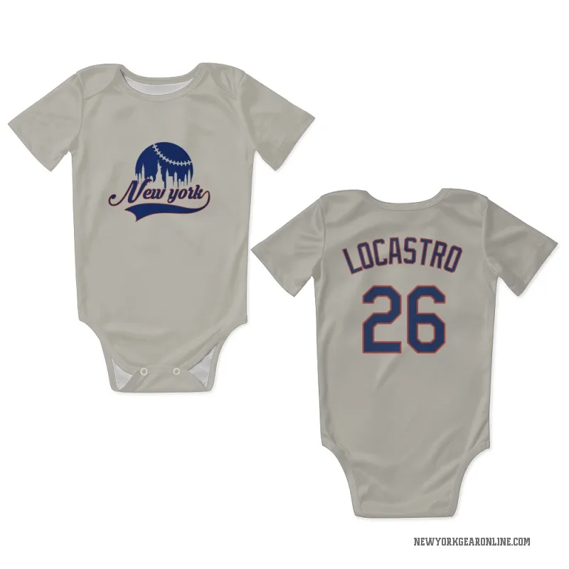 Tim Locastro  Cream New York Mets  Newborn & Infant Bodysuit