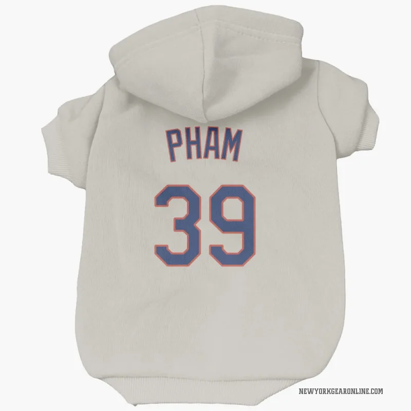 Tommy Pham  Cream New York Mets  Cat & Dog Pet Hoodie