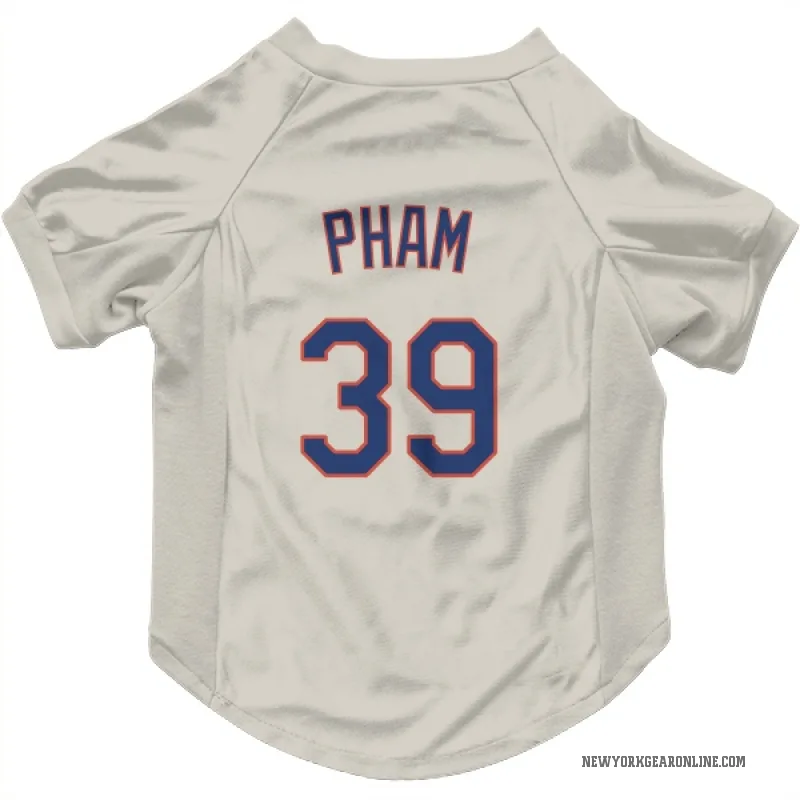 Tommy Pham  Cream New York Mets  Cat & Dog Pet Jersey